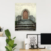 Vintage Kirchentür Poster (Heimbüro)