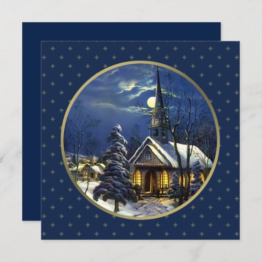 Vintage kirchliche Weihnachtskarten Feiertagskarte (Vorne/Hinten)