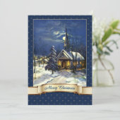 Vintage kirchliche Weihnachtskarten Feiertagskarte (Stehend Vorderseite)