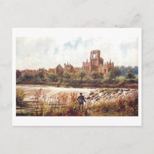 Vintage Kirkstall Abbey in Leeds Postkarte