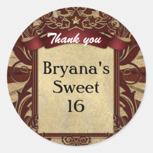 Vintage-Kirmes roter Zirkus-Partyfavor-Aufkleber Runder Aufkleber