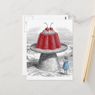 Vintage-Kirsch-Surreal-Süßigkeit Postkarte