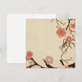 Vintage Kirschblüte Blume Einladung (Vorne/Hinten)