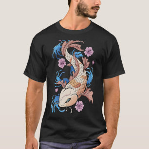 Vintage Kirschblüte I Japanischer Fisch I Koi Karp T-Shirt