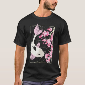 Vintage-Kirschblüte I Japanischer Fisch I Koi-Karp T-Shirt