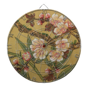 Vintage Kirschblüten Asiatische Japanische Blumen Dartscheibe