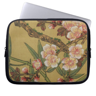 Vintage Kirschblüten Asiatische Japanische Blumen Laptopschutzhülle