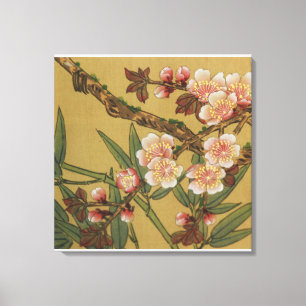 Vintage Kirschblüten Asiatische Japanische Blumen Leinwanddruck
