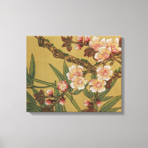 Vintage Kirschblüten Asiatische Japanische Blumen Leinwanddruck