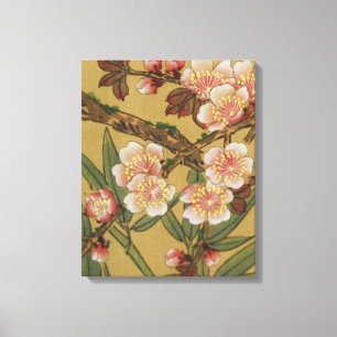 Vintage Kirschblüten Asiatische Japanische Blumen Leinwanddruck