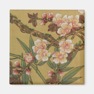 Vintage Kirschblüten Asiatische Japanische Blumen Magnet