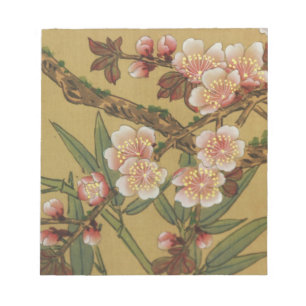 Vintage Kirschblüten Asiatische Japanische Blumen Notizblock