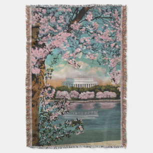 Vintage-Kirschblüten-Decke in DC Decke