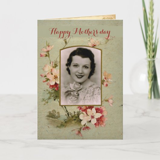 Vintage-Kirschblüten Frohen Muttertag (Vorderseite)