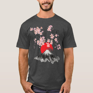 Vintage-Kirschblüten-Fuji-Sakura-japanische Kunst, T-Shirt