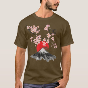 Vintage-Kirschblüten-Fuji-Sakura-Japanische Kunst, T-Shirt