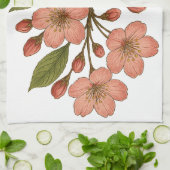 Vintage-Kirschblüten Geschirrtuch (Gefaltet)