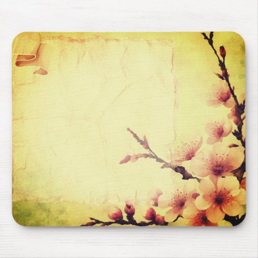 Vintage Kirschblüten Mousepad (Vorne)