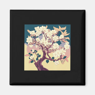 Vintage-Kirschblüten-Sakura-Japanische Kunst Anime Magnet