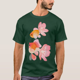 Vintage-Kirschblüten-Sakura-Japanischer Goldfisch T-Shirt