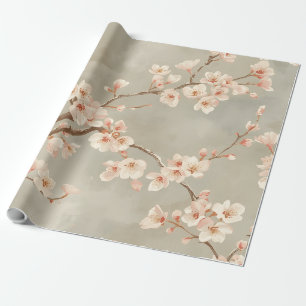 Vintage Kirschblüten-Sakura-Zweig Geschenkpapier