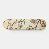 Vintage Kirschblütenkunst Skateboard (Horizontal)