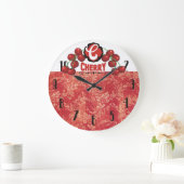 Vintage Kirsche Fruchtküche Große Wanduhr (Zuhause)