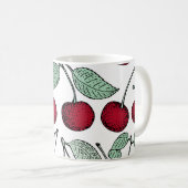 Vintage Kirsche nahtlos. Hintergrund Kaffeetasse (VorderseiteRechts)