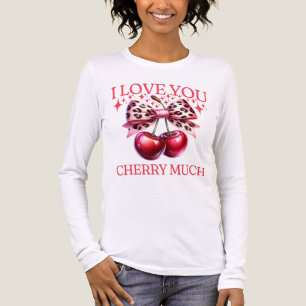 Vintage Kirsche und Rosa Bogen Tri-Blend Shirt