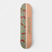 Vintage Kirsche und Sterne Skateboard (Vorne)