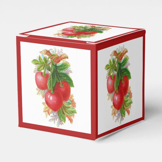 Vintage Kirschen Geschenkschachtel (Vorderseite)