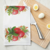 Vintage Kirschen Geschirrtuch (Viertel Falte)