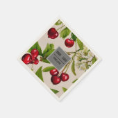 Vintage Kirschen - Logo hinzufügen Serviette (Ecke)
