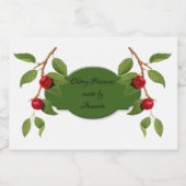 Vintage Kirschen Personalisiert Lebensmitteletikett (Einzelnes Label)