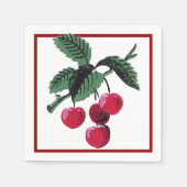 Vintage Kirschen Serviette (Vorderseite)
