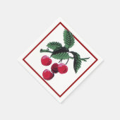 Vintage Kirschen Serviette (Ecke)