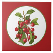 Vintage Kirschfrucht Fliese (Vorderseite)
