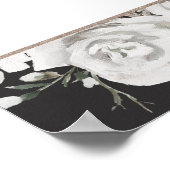 Vintage Kirschweiße Blüte im Zeichen des Gedächtni Poster (Ecke)