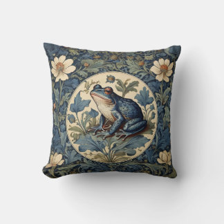 Vintage-Kissen mit blauem Frosch im Stil von Willi Kissen
