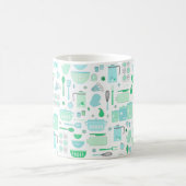 Vintage Kitchen Mint and Teal Kaffeetasse (Mittel)