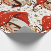 Vintage Kitsch Christmas Cheer Large Scale Geschenkpapier (Ecke)