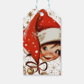 Vintage Kitsch Weihnachtsstimmung Geschenkanhänger (Rückseite)