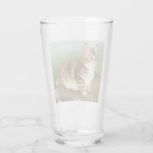 Vintage Kitten Illustration mit Blume Glas (Rückseite)