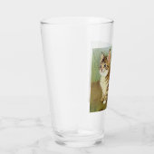Vintage Kitten Illustration mit Blume Glas (Rechts)