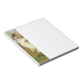 Vintage Kitten Illustration mit Blume Notizblock (angewinkelt)