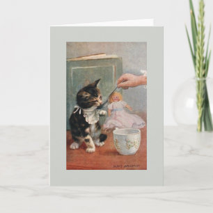 Vintage Kitten Note Card Karte