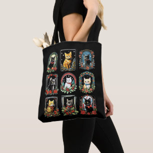 Vintage Kitten Weihnachtskatzen Tasche