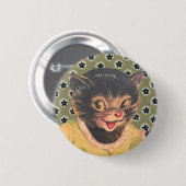 Vintage Kitty Cat Pin alte Bilder Button (Vorne & Hinten)