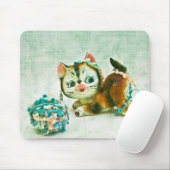 Vintage-Kitty-Katze Mousepad (Mit Mouse)