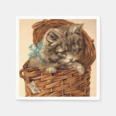 Vintage Kitty lustige Papiertücher Serviette (Vorderseite)